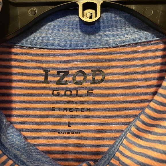 Men's Izod Golf Two-Button Short Sleeve Polo Shirt - Picture 3 of 5